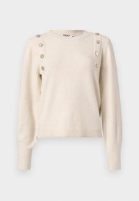 ONLJEANETT LIFE BUTTON O NECK - Jersey de punto - birch