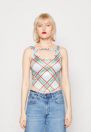 Neon & Nylon AUDREY CUTOUT BUCKLE - Topp - aruba blue multi