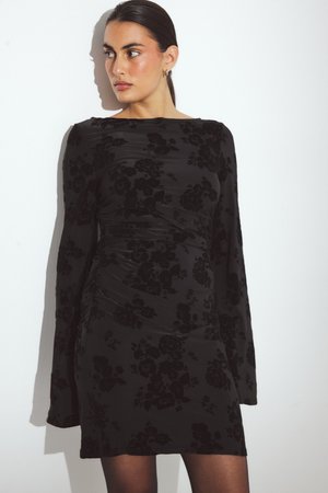 WIDE SLEEVE MINI - Päevakleit - black