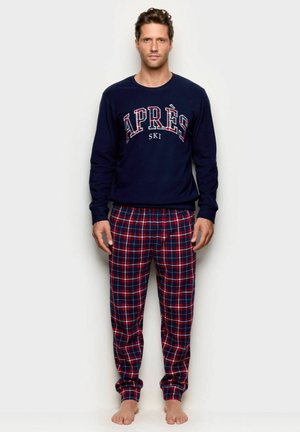 SET - Nattplagg set - dark blue checkered