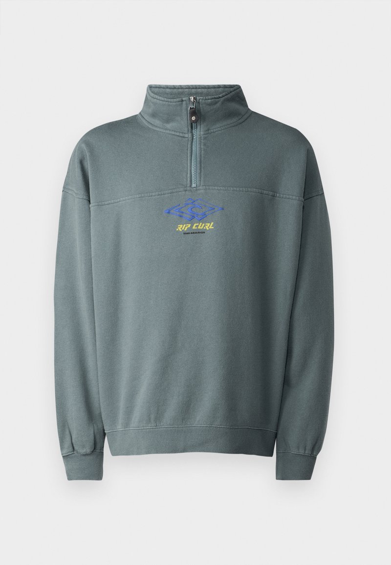 Rip Curl QUEST ZIP CREW UNISEX - Sweatshirt - blue stone