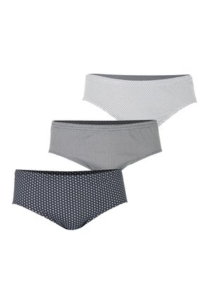 LOT DE 3 TAILLE FERMÉ TRIO FANTAISIE  - Slip - gris-noir