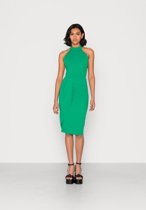 BRANDIZIP BACK RUFFLE MIDI DRESS - Vestido de cóctel - leaf green