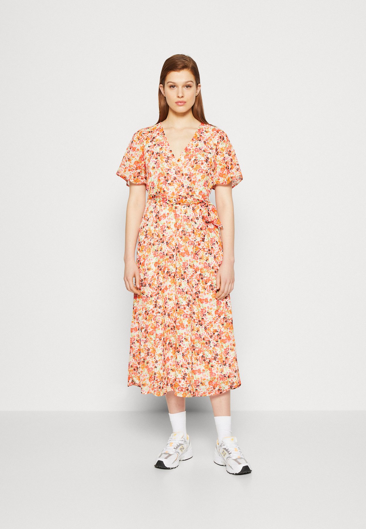 ONLLUCIE MIDI WRAP DRESS