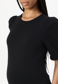 ONLY MATERNITY OLMLOVELY PUFF - T-shirt basic - black