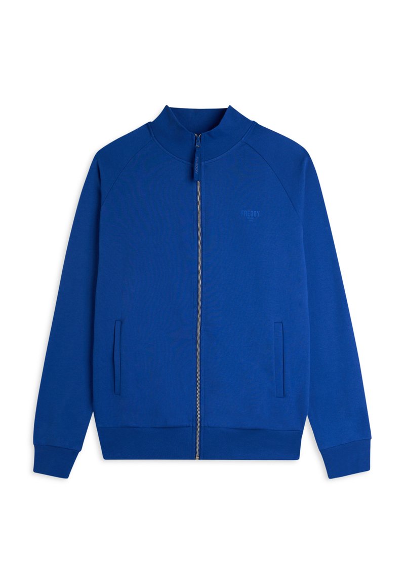 Freddy COMFORT FIT CON COLLO  - Felpa con zip - bluette
