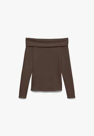 SCHULTERFREIES VMMILLE - T-shirt à manches longues - chocolate brown
