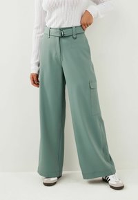 Next - SMART BELTED WIDE LEG - Pantalones cargo - duck egg blue Imagen en miniatura 1