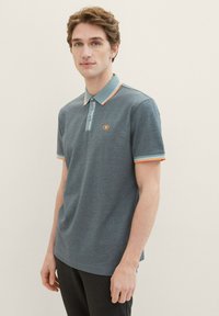TOM TAILOR Pólóing - navy grey mint twotone