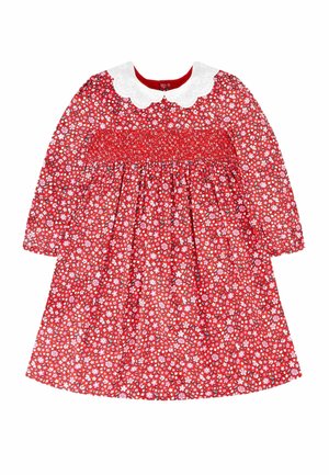 JoJo Maman Bébé BLOSSOM SMOCKED PARTY REGULAR FIT - Vapaa-ajan mekko - red