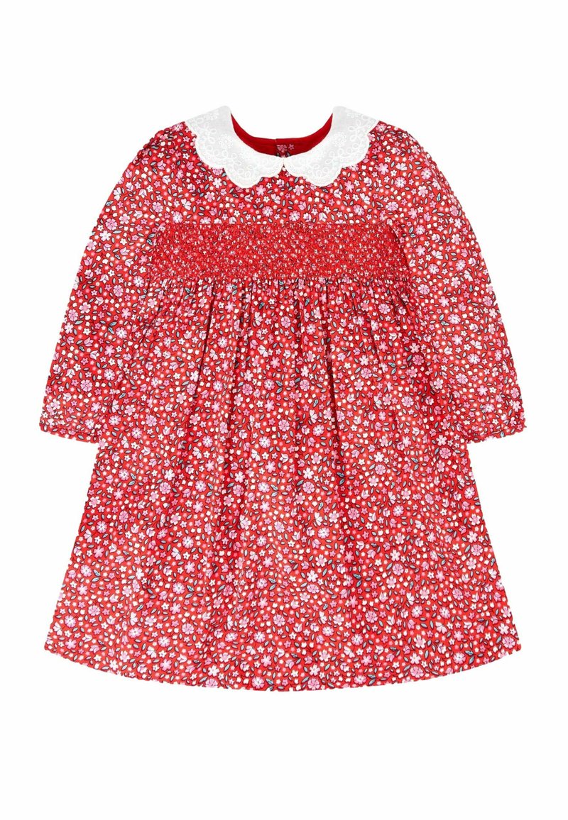 JoJo Maman Bébé BLOSSOM SMOCKED PARTY REGULAR FIT - Vapaa-ajan mekko - red