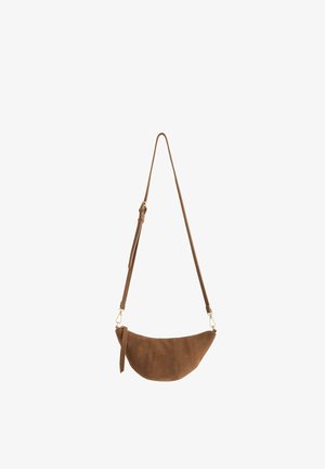 Lindex LINDEX CROSSBODY BAG IN SUEDE LINDEX - Skuldertasker - cognac