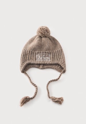 Aries, CHUNKY POM POM UNISEX - Плетена шапка - brown
