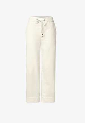 Street One, STRAIGHT LEG HOSE IM CASUAL FIT MIT TURN-UP - Stoffhose - off white