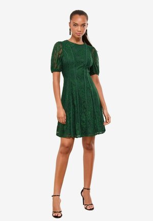 REGULAR FIT - MINI SHORT SLEEVE SKATER  - Denné šaty - green