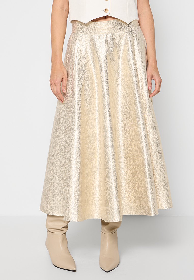 RIANI A-lijn rok lichtbruin
