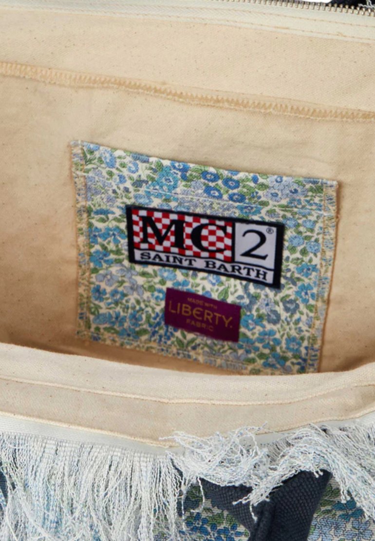 Borsa Vanity Saint Barth - Tessuto Canvas Liberty 40x32x20cm