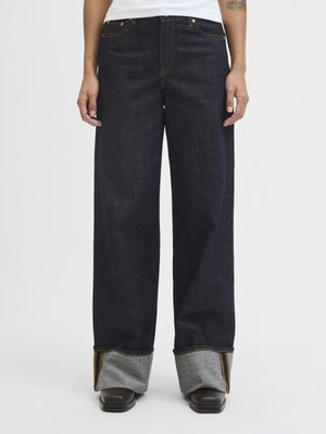 JJXX JXTOKYO VEGA FOLD UP - Wide leg - dark blue denim