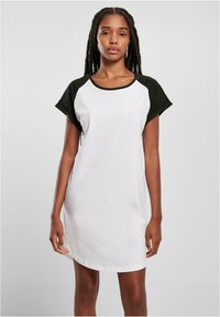 Urban Classics - RAGLAN TEE - Jerseykleid - white black Thumbnail-Bild 1