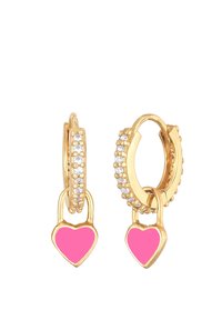 Elli HEART HOOPS VALENTINE - Auskarai - pink