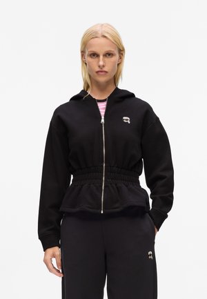 IKON CINCHED ZIP - Zip-up sweatshirt - black