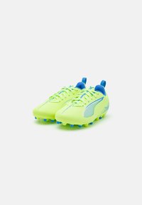 Puma ULTRA 5 PLAY MG JR UNISEX - Scarpe da calcio per terreni duri - fizzy apple/white/bluemazing
