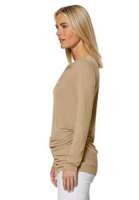 MADELEINE MIT RAFF UND KNOTEN-EFFEKT - Langarmshirt - caramel