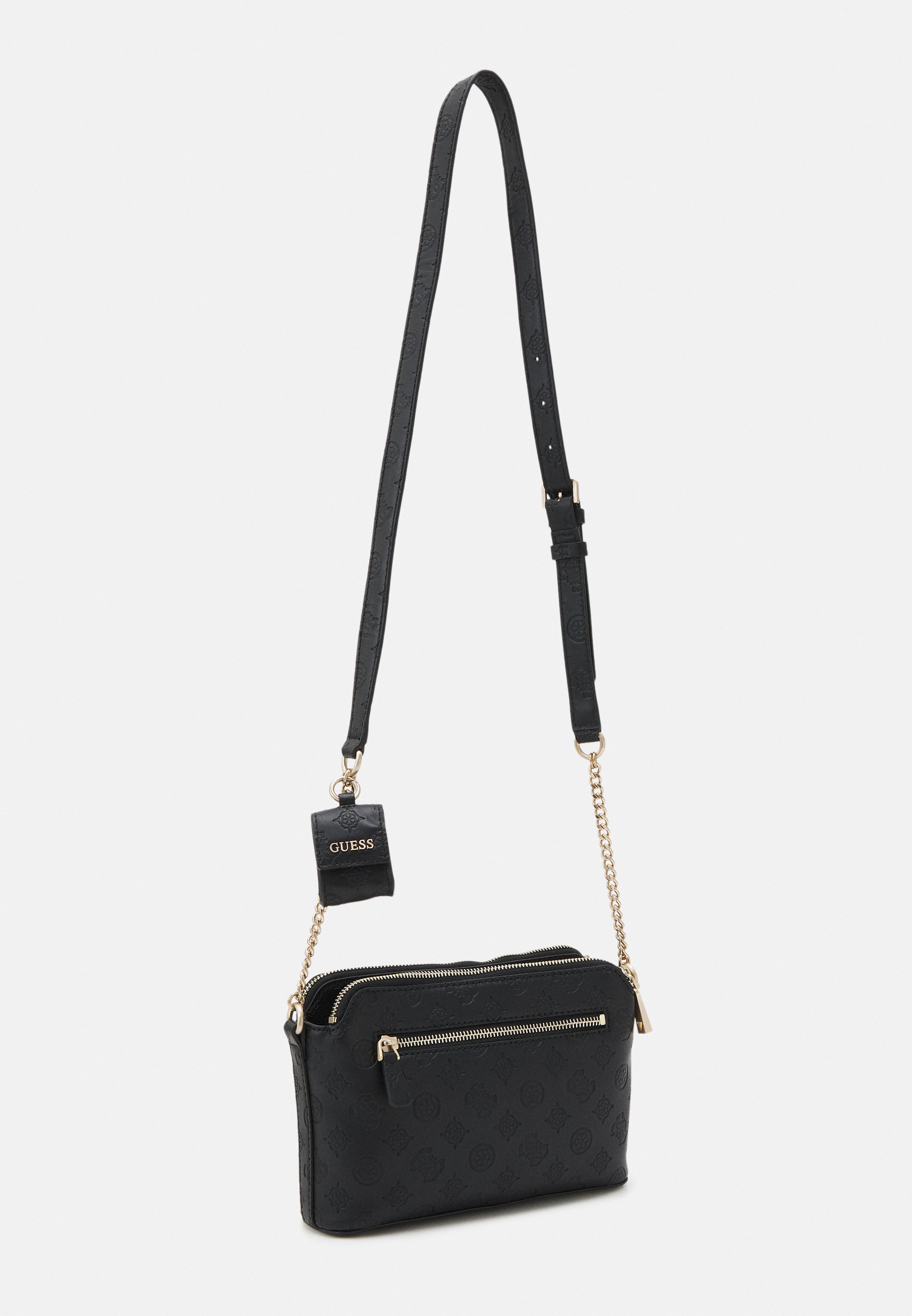 guess double zip crossbody bolsa