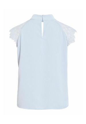VILA, OBERTEIL MIT KURZEN ÄRMELN VISIMPLY SPITZEN - Blouse - kentucky blue
