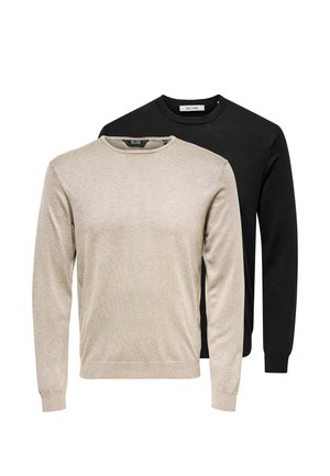2PACK - Maglione - schwarz   beige