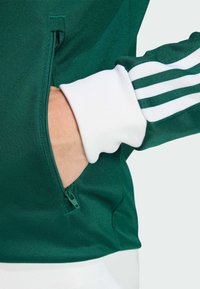adidas Originals CLASSIC TT - Mikina so zipsom - collegiate green   white