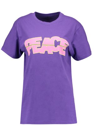 Mister Tee, LADIES PEACE TEE - T-Shirt print - ultra violet