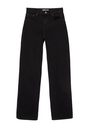 Straight leg jeans - mottled black