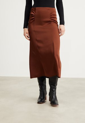 VANIKI - A-line skjørt - rust/copper