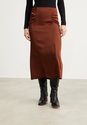 VANIKI - A-line skirt - rust/copper