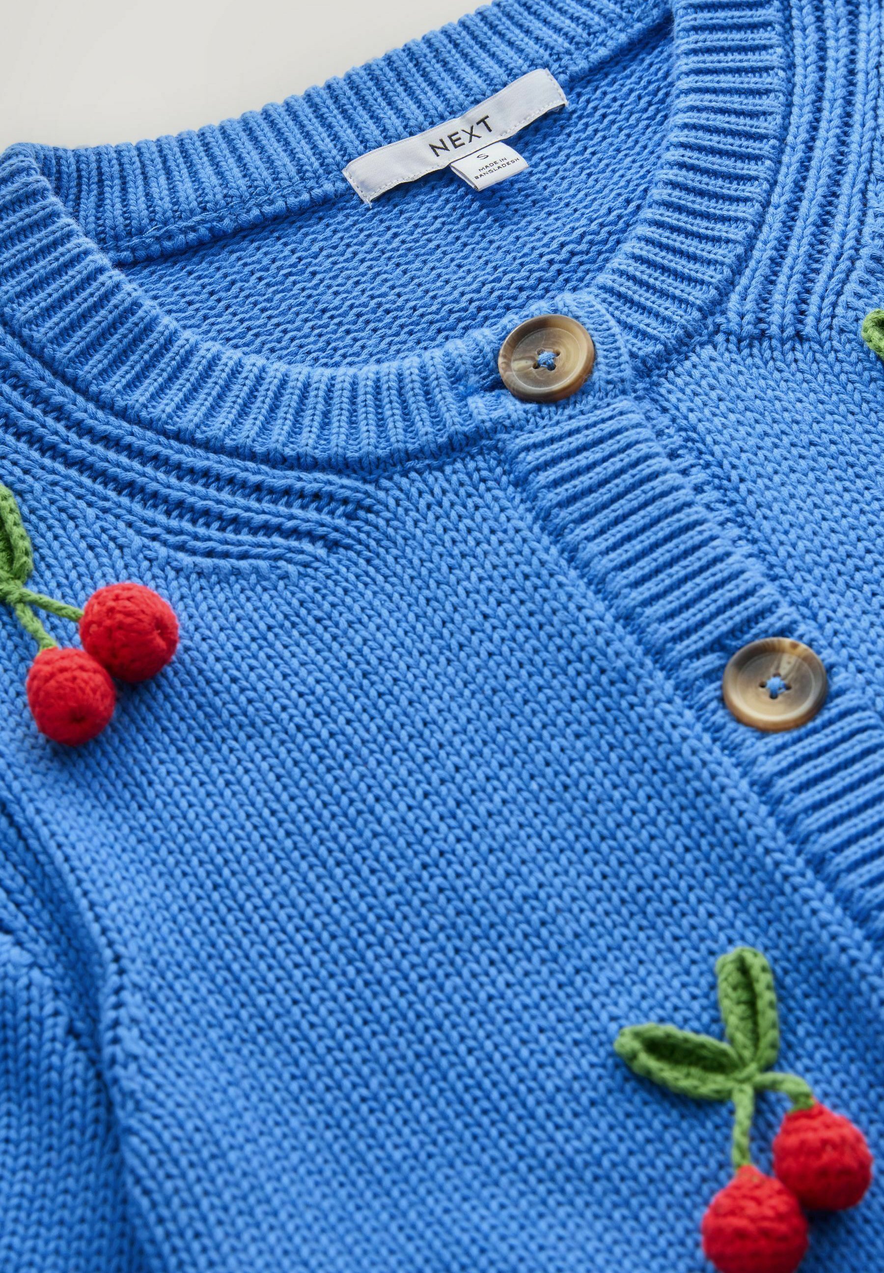 Next REGULAR FIT-SHORT SLEEVE - Cardigan - blue cherry/blue - Zalando