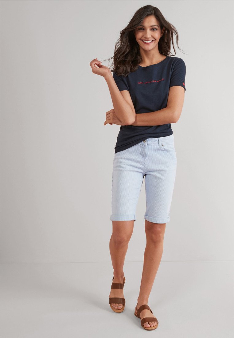 Next KNEE SHORTS - Shorts - mottled light blue/lichtblauw gemêleerd -  Zalando.nl