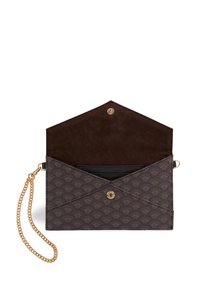 Borsa a mano piegata con tracolla a catena, caratterizzata da un esterno stampato e un interno in suede. La borsa si chiude in modo sicuro con un bottone.