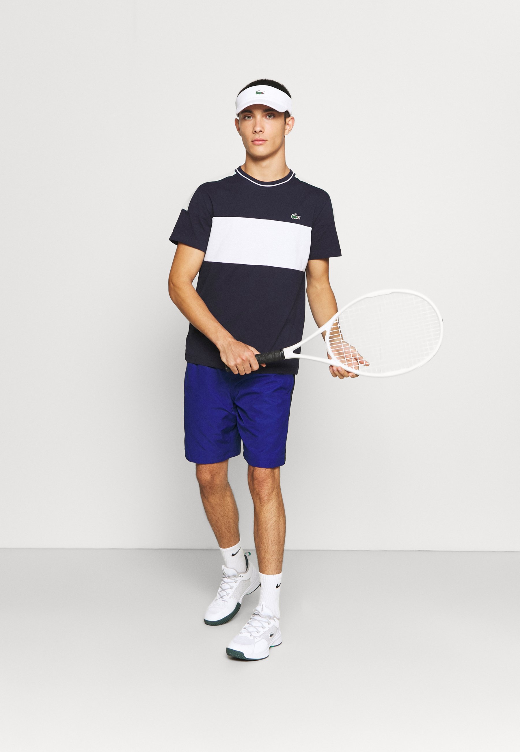 Lacoste Sport TENNIS SHORT BLOCK - Pantaloncini sportivi - bleu/bleu  marine/blanc/blu - Zalando.it