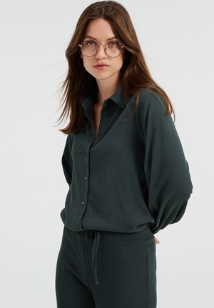 Button-down blouse - green