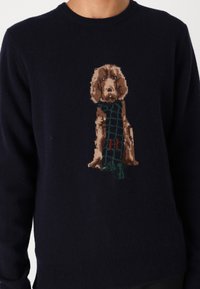 Hackett London HARRY INTARSIA CREW - Strickpullover - midnight blue