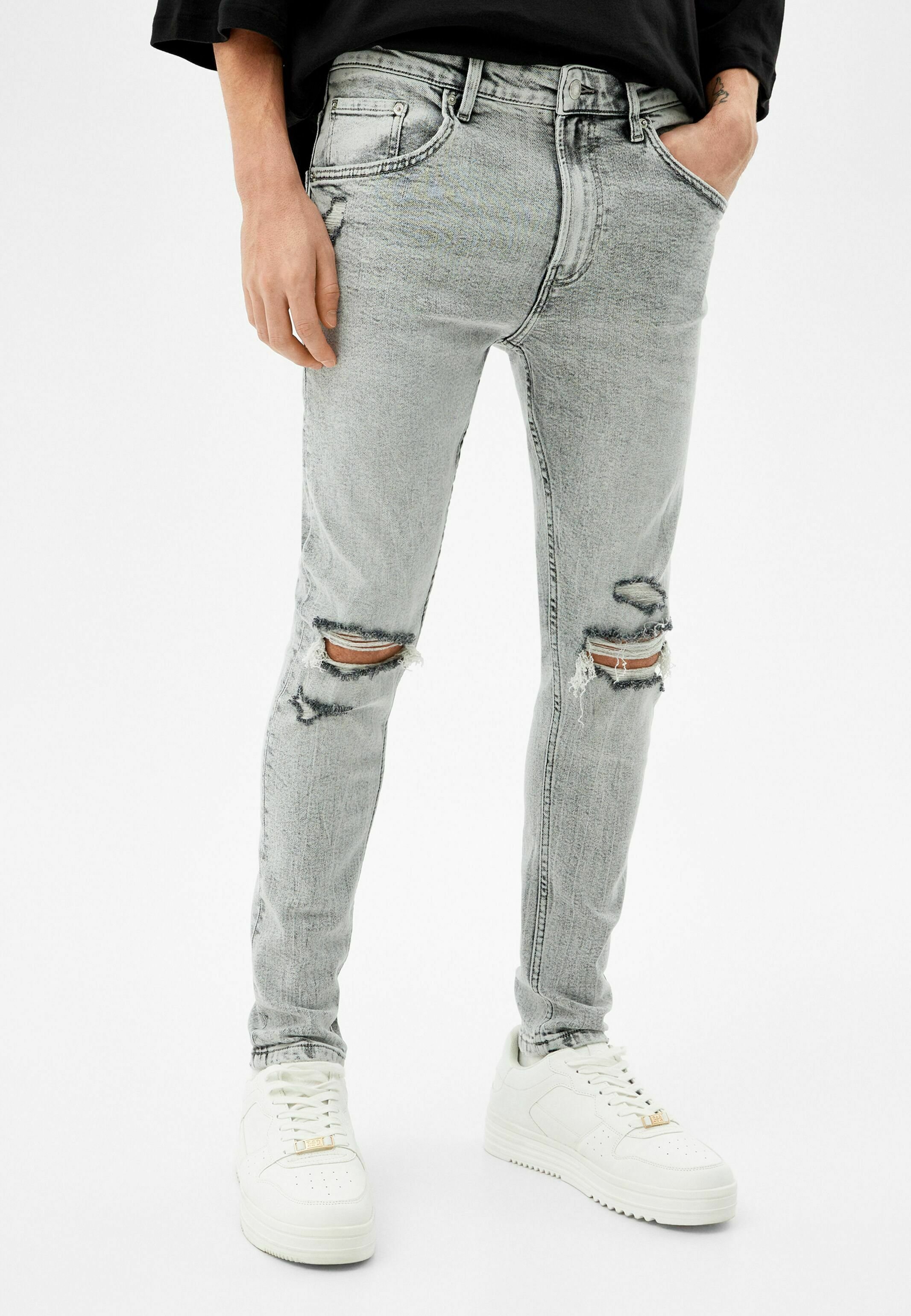 Bershka Jeans Skinny Fit - grey 