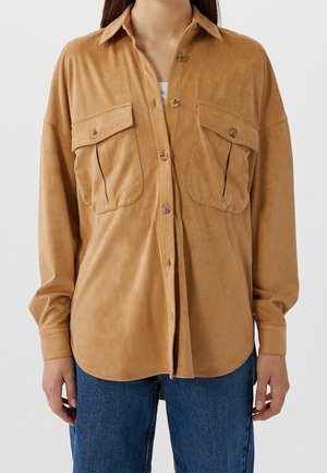 Imitatieleren jas - brown