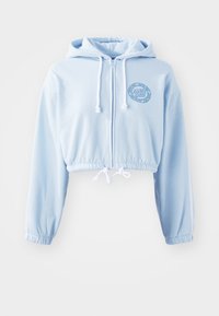 CHECK OUTLINE RINGED DOT ZIP HOOD - Zip-up sweatshirt - fresh blue