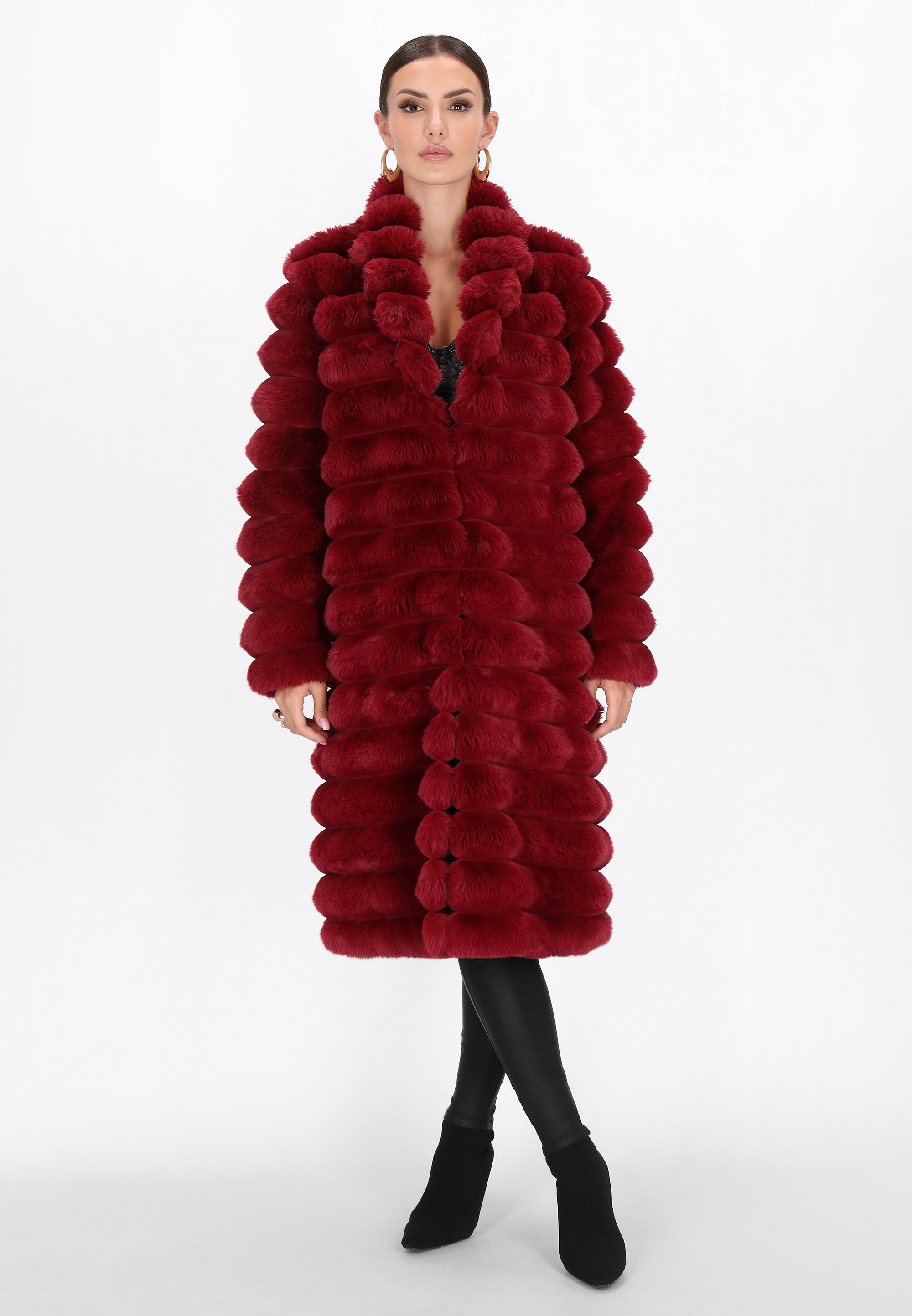 Langer Cappotto Rosso Only Cappotto Doppiopetto In Lana, Cappotto