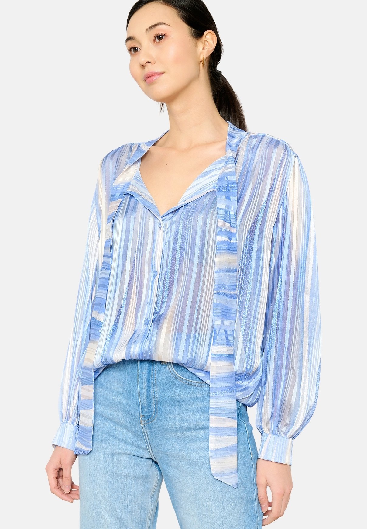 Ariat Camicia Blues Donna - Chambray Western Con Tasche E Bottoni A Pressione