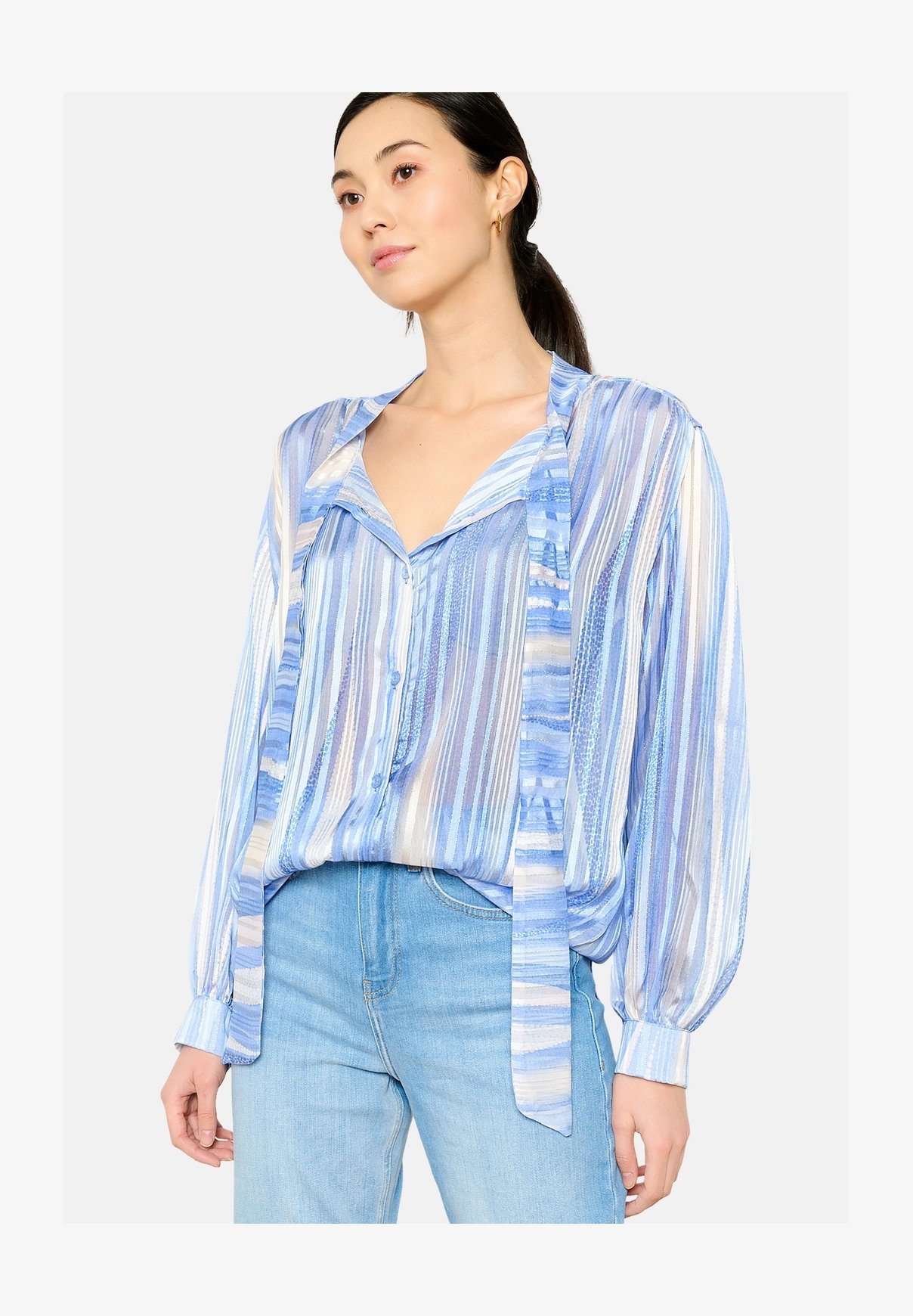 Ariat Camicia Blues Donna - Chambray Western Con Tasche E Bottoni A Pressione