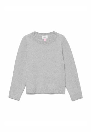 VMDOFFY - Stickad tröja - light grey melange