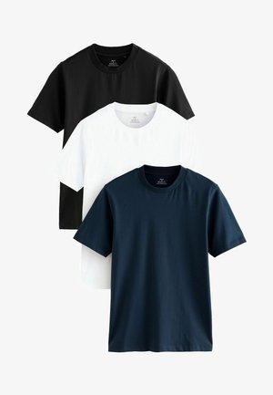 REGULAR FIT - MUSCLE FIT ESSENTIAL 3 PACK  - Osnovna majica kratkih rukava - Navy Blue/White/Black