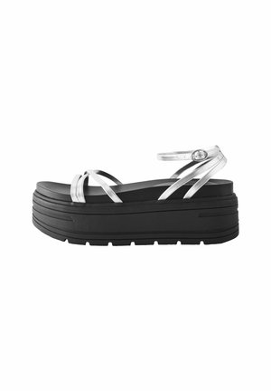 CHUNKY STRAPPY REGULAR WIDE FIT - Platåsandaletter - silver